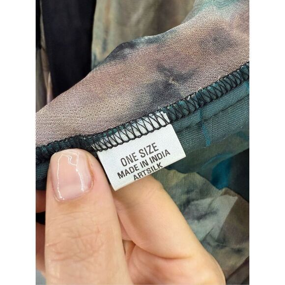 Sterling Styles Womens Multicolor Semi-sheer Artsilk‎ Kimono Cardigan One Size - Picture 6 of 11